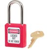 Master Lock 410RED, SAFETY, 1-1/8" BODY, 1-1/2" SHKL,  410RED